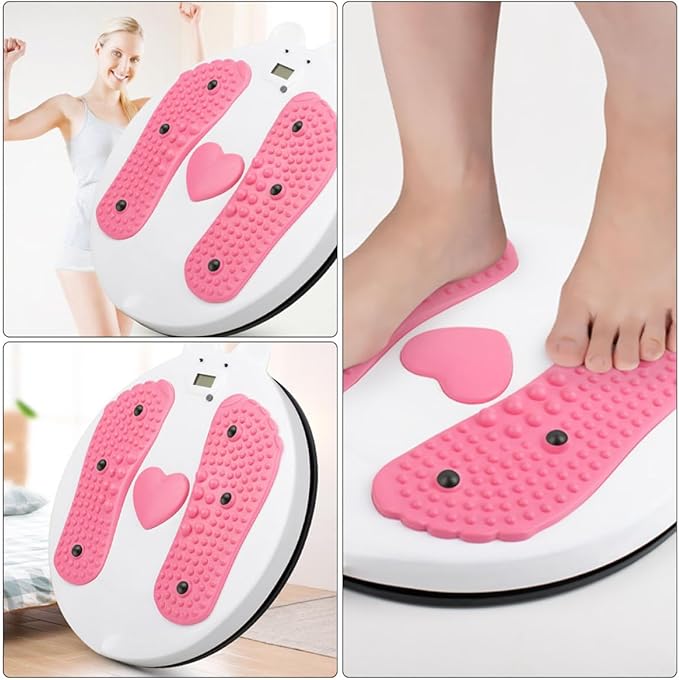 SUPVOX Rotating Waist Twist Board Fitness Plate with Magnetic Resistance and Foot Massage for Home Ab Exercise