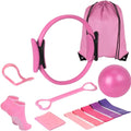 Yoga Pilates Ring Fitness Set - 13-Piece Home Exercise Equipment for Beginners