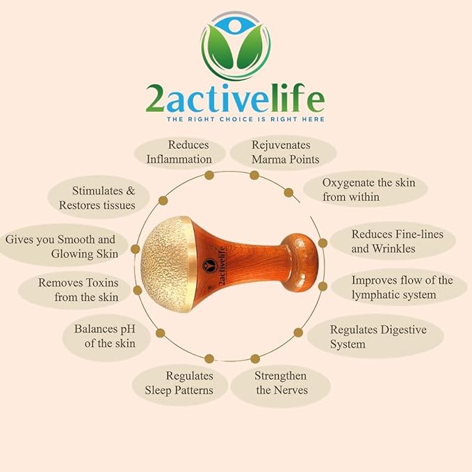 Bronze Kansa Natural Vatki Cup With Wooden Handle Ayurvedic Detox Foot Massager Relaxation For Adults, Men, Women Gifts Plantar Fasciitis Elderly Foot Massage Roller Christmas Useful Gift Ideas