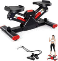 Rock Stepper Step Rocker Side to Side Low-Impact, Compact Side Stepper with Resistance Bands and Digital Display, Suitable for Full-Body Fitness