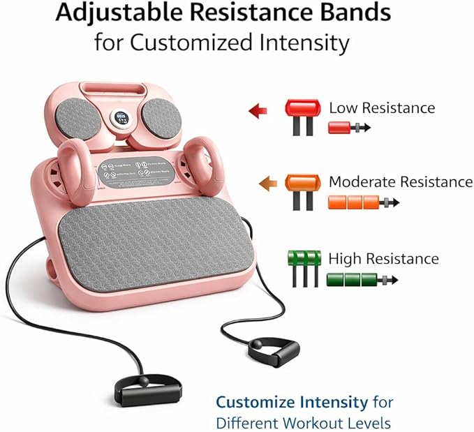 Pilates Exercise Board for Women – Adjustable Resistance Home Workout Board with Resistance Bands, Full Body Toning, Core Strength & Flexibility Training for Indoor Fitness