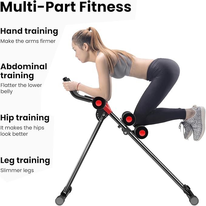 Rowing and Ab Machine 4 in 1, Multi-Functional Rowing Machine for Home Gym, Folding AB Workout Machine for Stomach Workout, Home Use Rowing Equipment 270 lbs Max Capacity