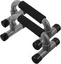 Lurrose H-shape Pushup Bars Pair Non-slip Grip, Portable Parallette Bars for Chest Strength Training, Compact Exercise Handles for Home Gym Fitness Equipment