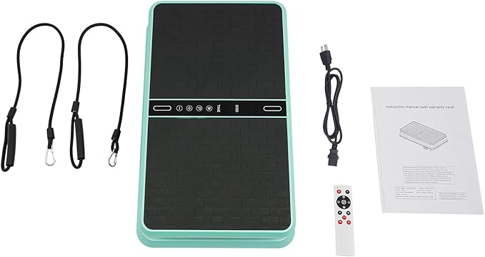 Vibration Plate Exercise Machine, Full Body Shake Plate Vibration Platform Machines for Lymphatic Drainage, Vibration Plates for Weight Loss Home Fitness Equipment with Resistance Bands