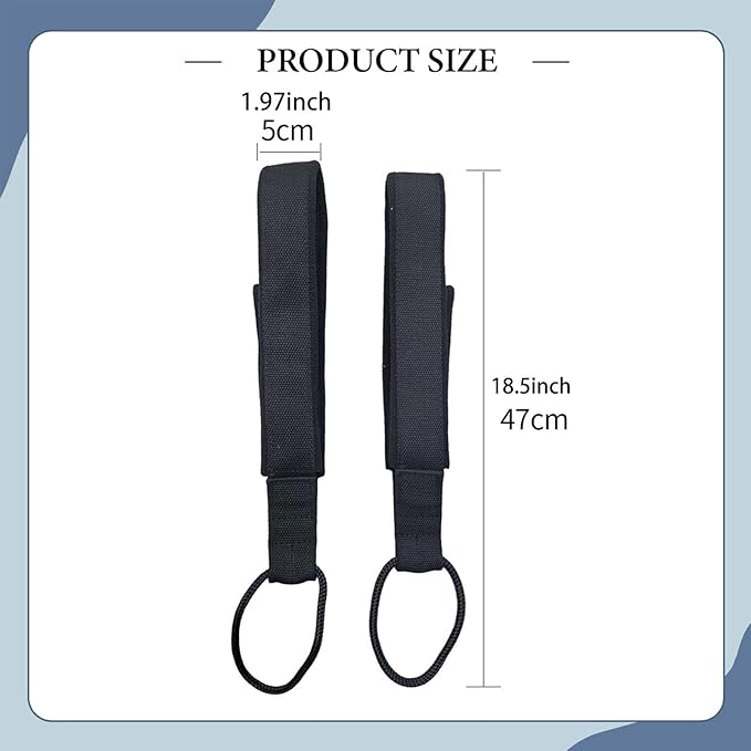 2 Pieces Pilates Double Loop Straps for Reformer Exercise Equipment Gym Comfortable Grip Multifunctional for Arms Legs Ankle