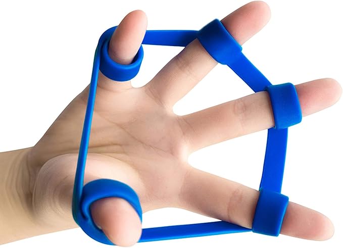 Airisland Finger Stretcher Hand Resistance Bands Hand Extensor Exerciser Finger Grip Strengthener Strength Trainer Gripper Set for Arthritis Carpal Tunnel Exercise Guitar and Rock Climbing 3pcs