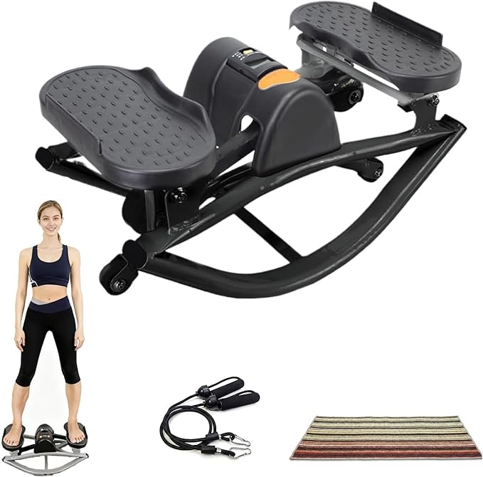 Rocker Step Side to Side, Rock Stepper, Portable Compact Lateral Rocking Fitness Stepper, for Legs, Glutes, Abs, Fitness Equipment for Home, Apartment,and Dormitory
