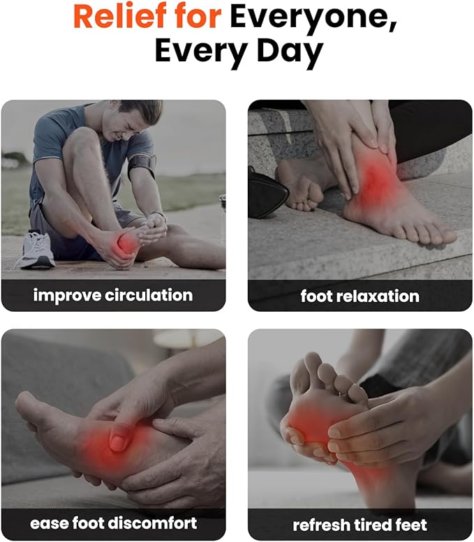 BOB AND BRAD Foot Massager with Heat and Remote,FSA Eligible HSA Eligible, Shiatsu Deep Kneading Electric Feet Massager Machine for Plantar Fasciitis, Men Size 12