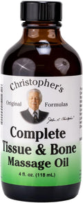 Christopher’s Original Formulas Complete Tissue & Bone Massage Oil, 4 fl oz | Herbal Topical Oil for Massage & Skin Care