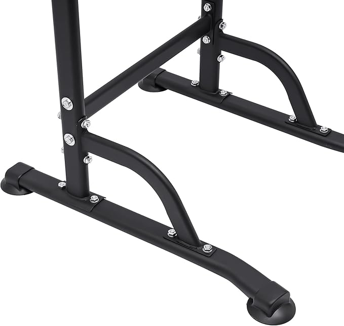 Power Tower Pull Up Bar Station Strength Training Dip Stands Workout Dip Station for Home Gym Adjustable Strength Training Fitness Equipment