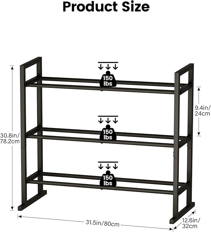Dumbbell Rack, Adjustable weight Rack Stand, Extended Base Weight Storage for Home Gym, Space-Saving Fitness Equipment Organizer