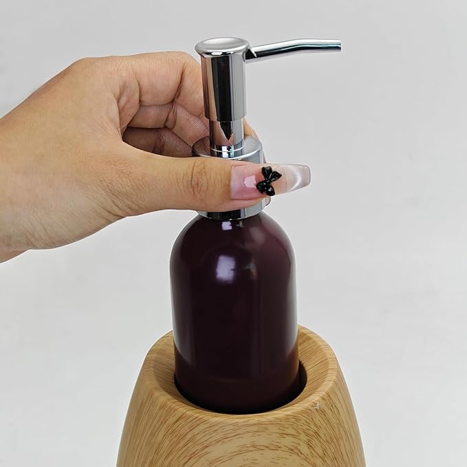 Elitzia Massage Oil Warmer Use Parts Pump Bottle 1 Pack 8.45oz/250ml Aluminium Pump Bottles for Solution Gel Lotion and Cream Use Suitable for ETOH01 ETOH02 ETLB01 ETLB02 ETOH843N ETOH843NB(Brown)