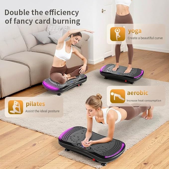 Vibration Plate Exercise Machine, Health & Fitness Full Body Vibration Platform for Weight Loss Home Fitness, 450 Lbs Capacity Shake Platform ﻿