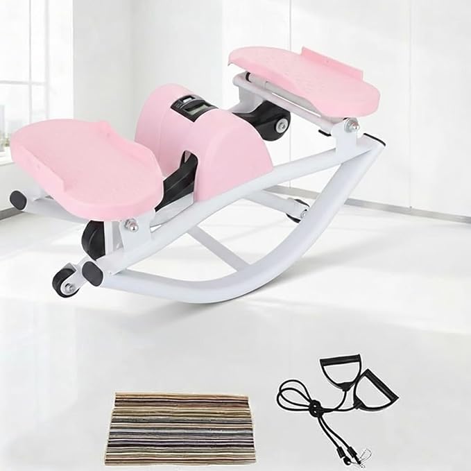 Rock Stepper with Digital Display, Mini Rocking Stepper Machine, Lateral Rock Fitness Home Workout Machine for Legs & Glutes Abs, Low-Impact for Knees and Joints