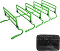 5Pcs Agility Training Hurdles Agility Speed Training Equipment Adjustable Height for Soccer Outdoor Sports Foot Exercise, Green