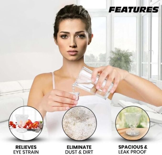 Luvottica Eye Wash Cup Relief from Headache | Migraine | While Doing Eye Wash Or Netra Shuddhi, That Helps in Relieving Eye Stress, Tiredness and Improves Eyesight | with User Guide I Set of 2