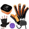 Rehabilitation Robot Glove for Stroke, Robotic Hand Stroke Recovery Equipment, Fingers Strength Training Device for Hemiplegia, Strength Adjustable (Left Hand-XL)