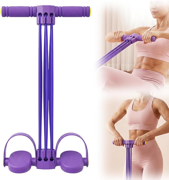 Pedal Resistance Bands with Handles, 2026 New Multifunction Tension Rope for Yoga Pilates, Portable Fitness Resistance Bands for Travel, Adjustable Tension Training Bands for Beginners