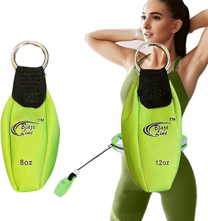 Blaze Line Hoola Fitness Hoop Adjustable Weight Bag 8oz and 12oz Pouch 2-Pack for Weight Loss, Fitness, Exercise and Workout