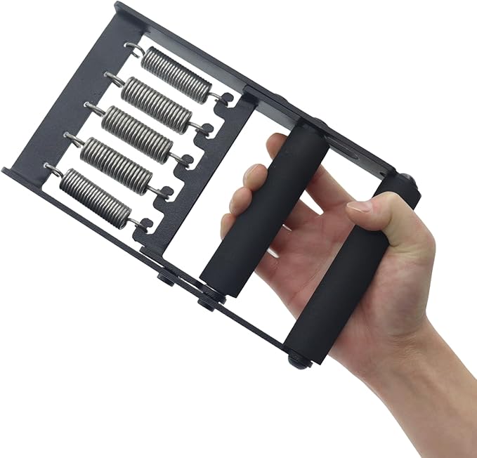Solid Metal Hand Grip Dynamometer Hand Grip Strength Tester 165lb Adjustable Grip Strength Trainer with 5 Heavy Duty Springs,Professional Forearm & Finger Exercise Equipment for Athletes,Gym & Home Workouts