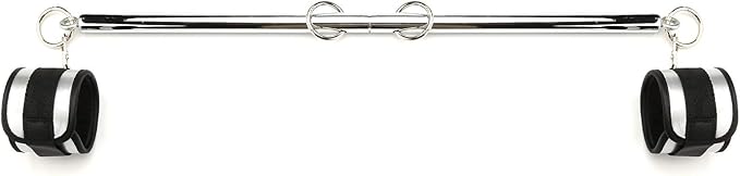 Sovyime Expandable Spreader Bar with 4 Adjustable Straps Set Training Tools Home Yoga Sports Gyms - Gift Box Set(Silver+Grey Kit)