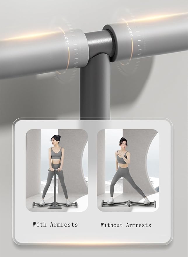 Foldable Ski Machine Ski Simulator Leg Exercise Equipment Weight Loss Thin Legs Pelvic Floor Trainer for at Home Gym(Gris,Without armrests)