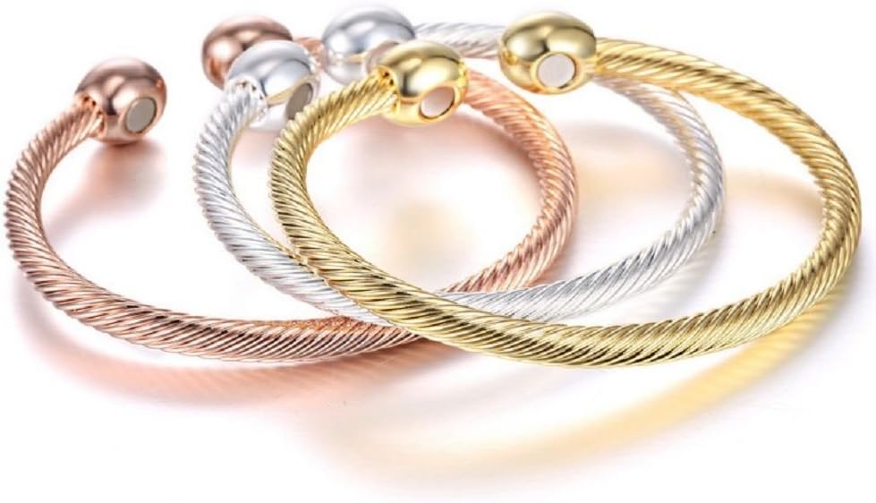 NewZenro Elegant Magnetic Bracelet Copper Magnets Bangle For Women Men Gifts for Father's Day