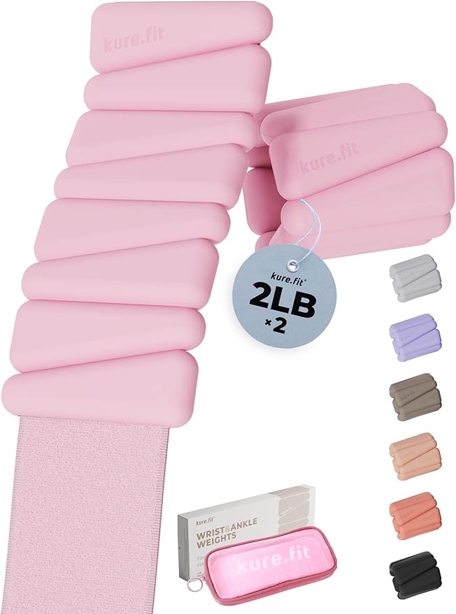 Pilates Weight | Wrist & Ankle Weights for Women | Weighted Bangles | 1LB/ 2LB Each (Set of 2)