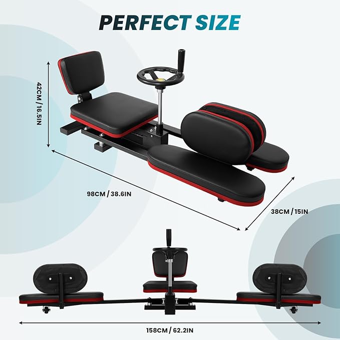 Hip Leg Strecher, 400LBS Steel Split Machine for Flexibility Kids Adults with Wheel, 240 ° Leg Strecher Machine for Flexibility Stretching Equipment Fitness Equipment Beauty Ballet Yoga