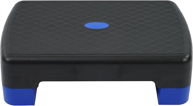 Fitvids 18" Aerobic Step Platform, Workout Stepper with Adjustable 2 Stackable Risers 3" 5.5" for Home Gym Small Space, Exercise Step, Multiple Option