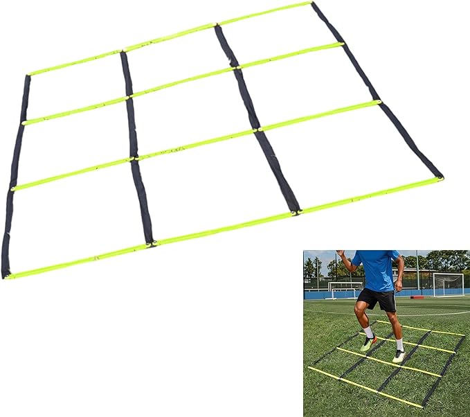 Multifunctional 9 Grids Agility Ladder for Sports Training Fitness and Footworks Drill Agility Train Enduring Balances Cores Skill Development