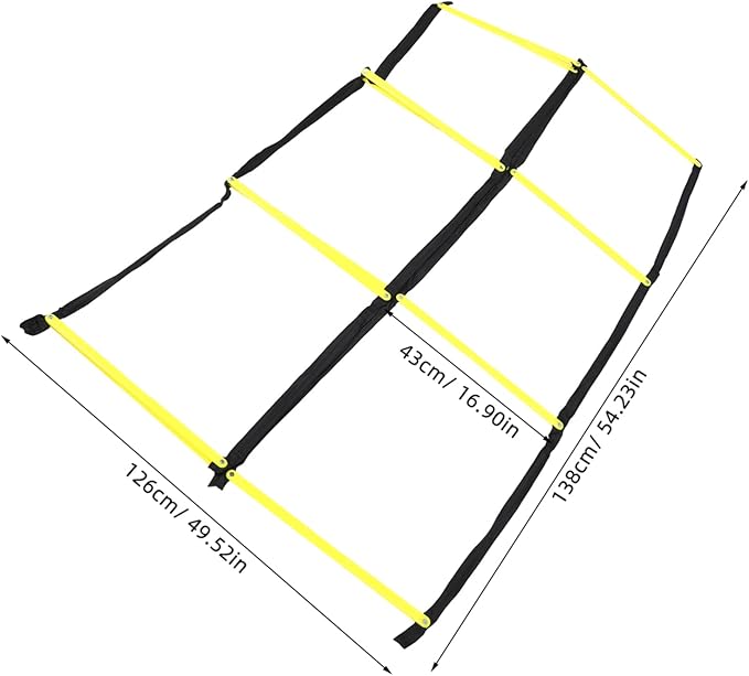 Foldable Agility Ladder Training Pad for Football Soccer Multifunctional Rope Ladder for Footwork Speed Drills and Sports Exercises Portable and Lightweight Go Training