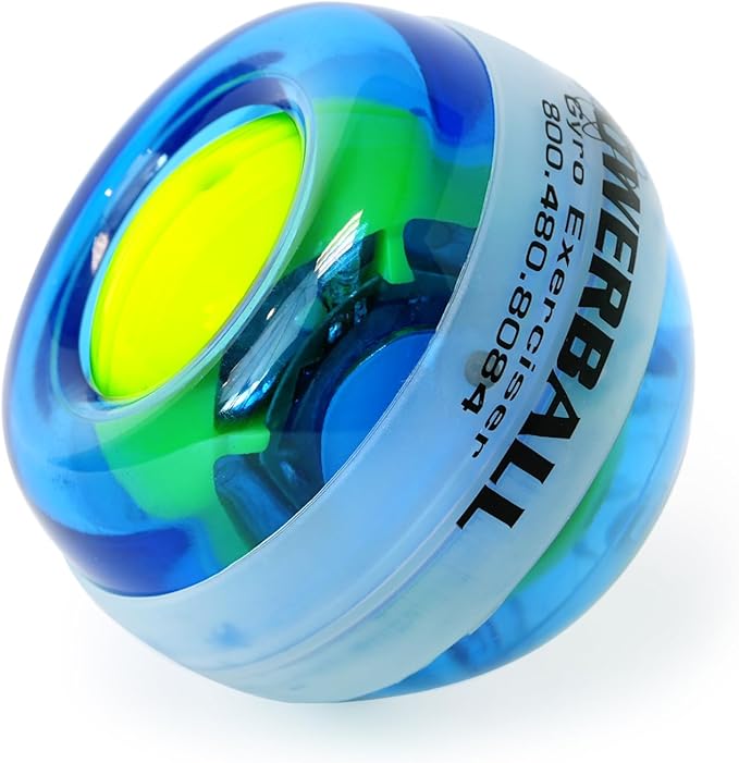 DFX Sports & Fitness Lighted Gyro Exerciser Ball – 40 lb Wrist & Forearm Strength Trainer with LED Lights, Grip Builder & Rehab Device