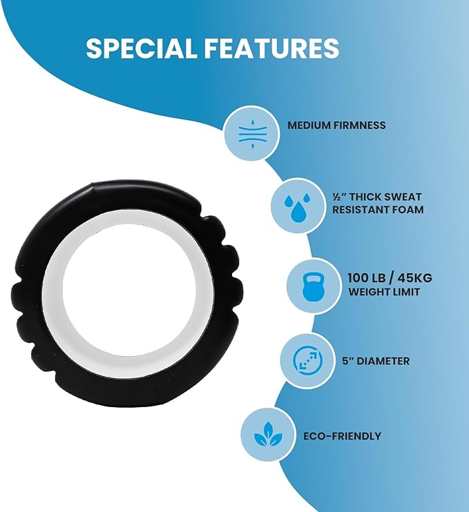 5” Mini Foam Roller - Firm, Deep Tissue Muscle Massager, Myofascial Release, Travel Friendly (Black)