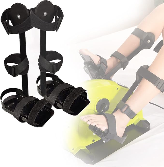 for Leg Protector Bracket Pedal Exercisers, 1 Pair Leg Ankle Fixed Support Bracket, Lengthened & Widened Anti-Skid Pedals, for Rehabilitation Trainer for The Elderly and Disabled,Pair