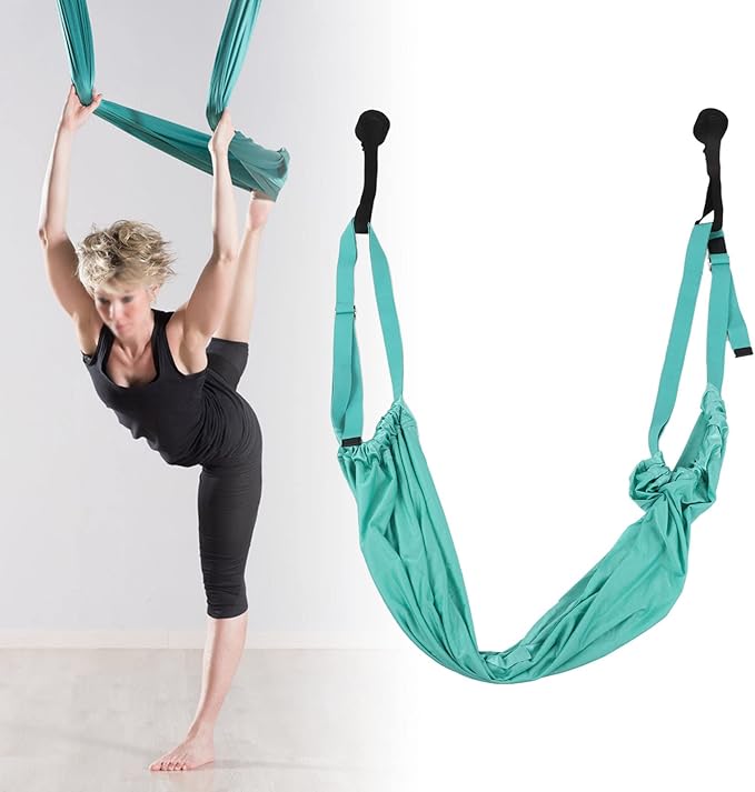 Aerial Yoga Swing Set, Aerial Yoga Door Hanging Trapeze Sling Kit, Waist Back Leg Stretch Strap, Leg Stretching Assist Trainer