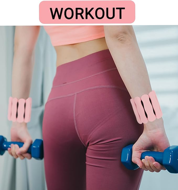 Wrist Ankle Weights for Women Men, Leg Arm Wrist Weights Bangles 1lb*2 2lb*2 Wearable Weights Pilates Weighted Bracelet for Strength Training Walking Swimming Yoga Physical Therapy