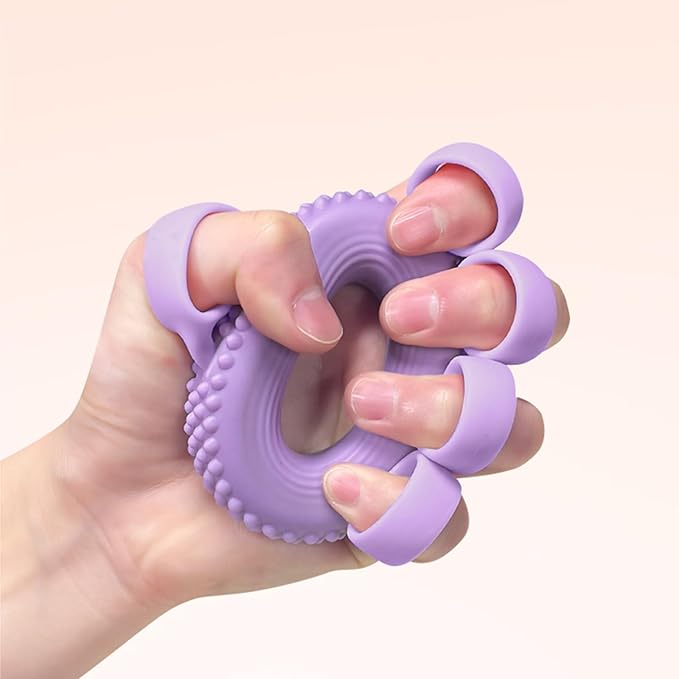 Hand Grip Strengthener Targeted Strength, Finger Exerciser, Grip Strength Trainer, Forearm Grip Workout, Finger Stretcher, Trigger Finger, Mallet Finger, Relief & Recovery