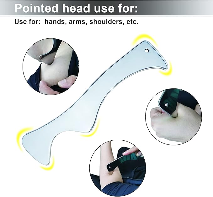 Muscle Scraper Tool, Gua Sha Tool, Scraping Massage Tools, Stainless Steel Scraping Tool, IASTM Tools, Fascia Massage Tool to Physical Therapy for Scar Tissue, Soft Tissue, Relieve Body Pain
