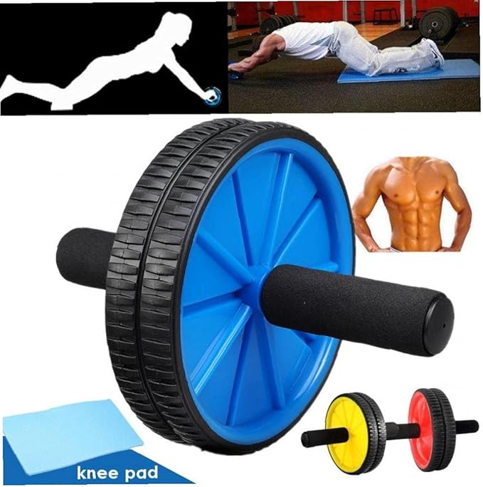 Waist Exerciser Pad Ab Rollers Abdominal Core Roller Home Gym Fitness Workout Training Equipment (Random Color)