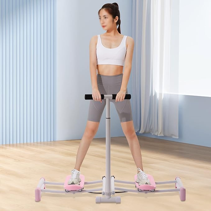 Pelvic Floor Muscle Repair Strengthening Training Device,Yoga Tension Band,Equipment Adjustable Height,Double-Bearing Pulley,Ski Exercise Machine Strength Training,for Fitness,Exercise,Body Shaping
