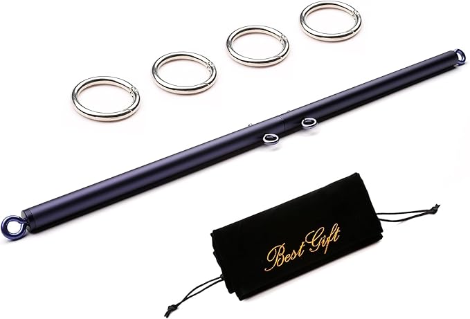 Sovyime Blue Pilates Spreader Bar Kit Sports Aid Training Fitness Gear - Exercise Guide Included,Workout Bar,Home Yoga Gym Kit