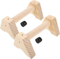 Angoily Wood Pushup Bars Parallettes Strength Training Stands Beech Wood Non-slip Support Fitness Handles for Home Gym Workout Handstand Trainer Men Women