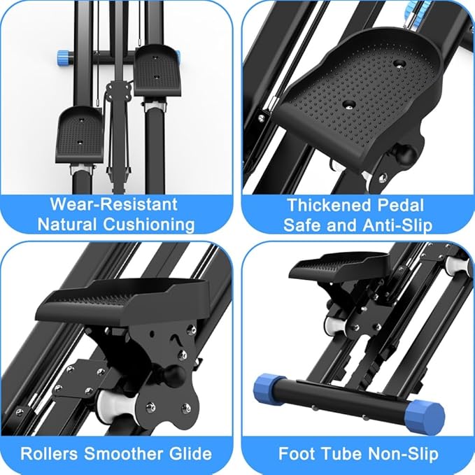 Stair Stepper, 3 Levels Adjustable Resistance Stair Master, Full-Body Exercise Climber Fitness Equipment Foldable, Vertical Climber Workout Machine