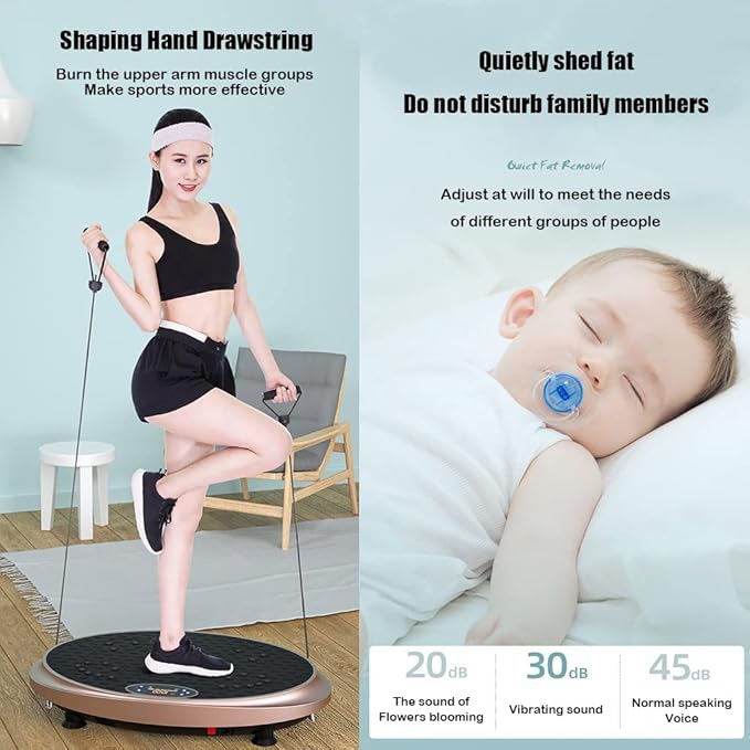 Fitness Vibration Plate Exercise Equipment Whole Body Shape Exercise Machine Vibration Platform Fit Massage Workout Trainer