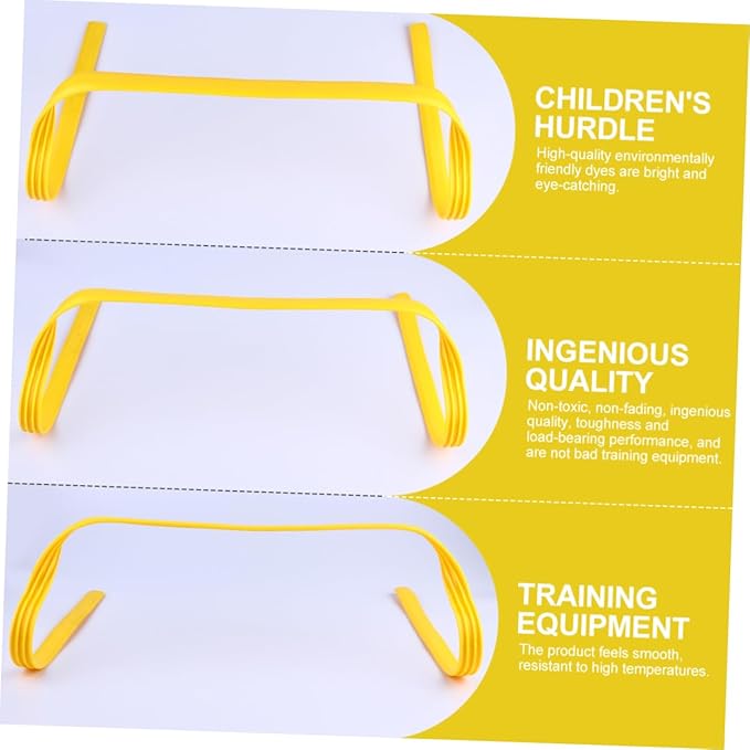 balacoo 4Pcs Agility Hurdles Training Equipment for Football Speed Training Barriers for Youth Soccer Drills and Footwork Skills Development
