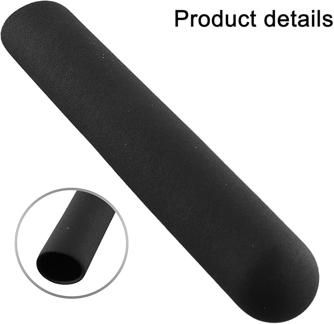 Rowing Machine Handle Grips Replacement Non-Slip Plastic Exercise Equipment Handle Cover Sweat Resistant Fitness Accessory For Home Gym Training Black Gray 28Mm Diameter(black)