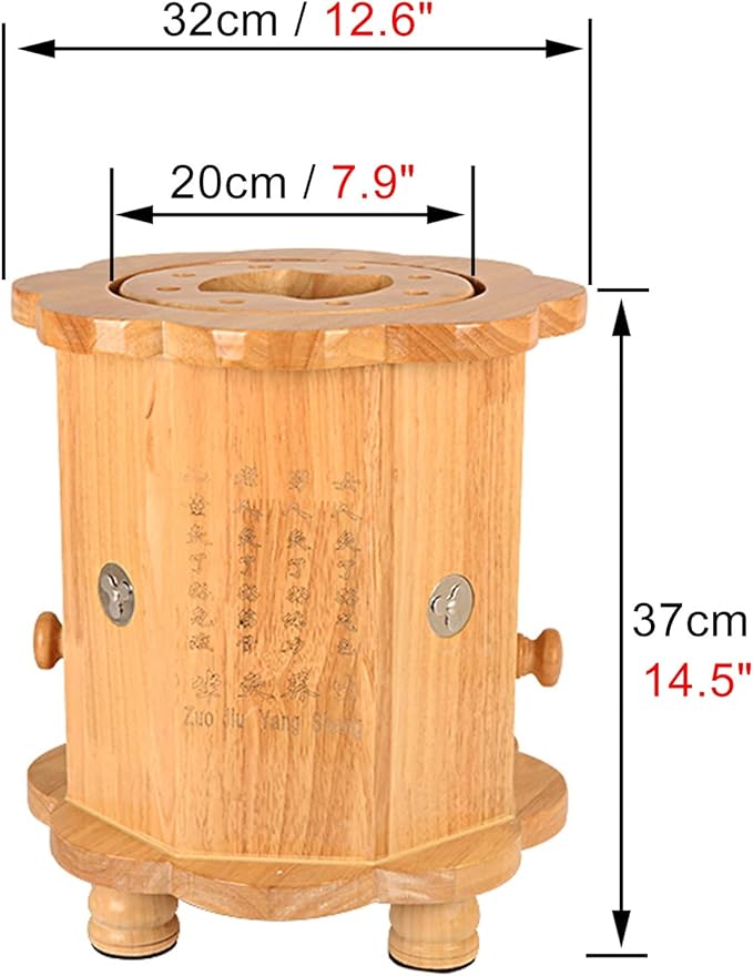 Moxibustion Stool for Mild Therapy - Heating Sit Chair for Meditation, Yoga, Relaxation - Moxa Cone Burner Box - Sitting Bench