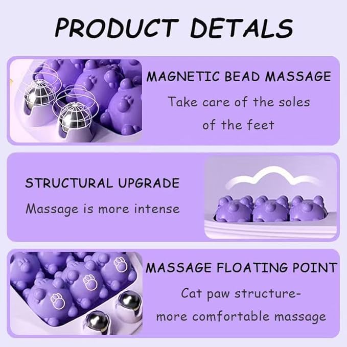 2026 New Portable Double Foot Massage Roller, Plantar Fasciitis Relief, Dual Foot Acupressure Therapy for Stress Relief and Improved Circulation, Reflexology Tool for Home & Office Use