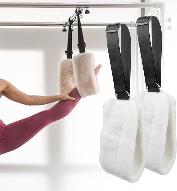 2 Pieces Pilates Reformer Straps Pilates Equipment Accessories Foot and Hand Straps Resistance Bands for Gym